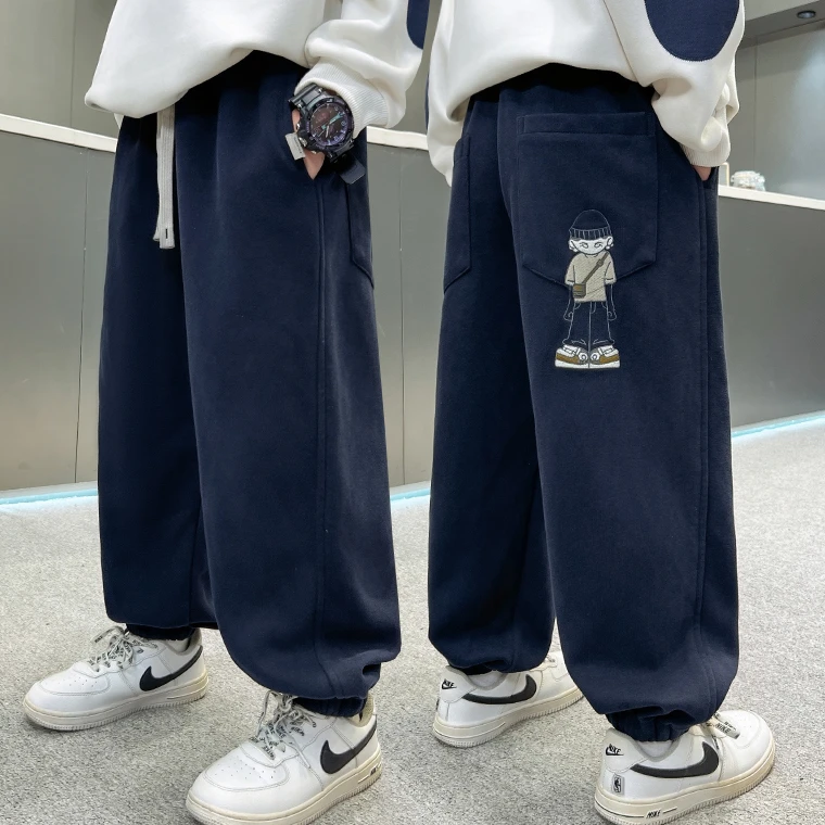 男童卫裤春秋款中大童男孩秋装运动裤子休闲宽松儿童秋季长裤百搭