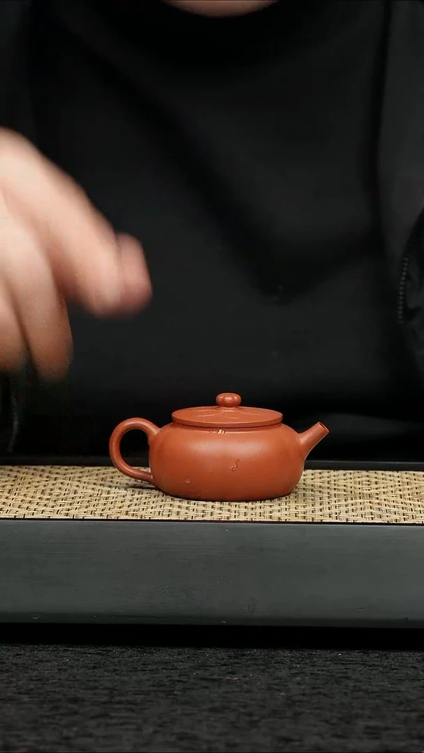 茶壶紫砂五堂 莲蒲-欢喜-朱泥