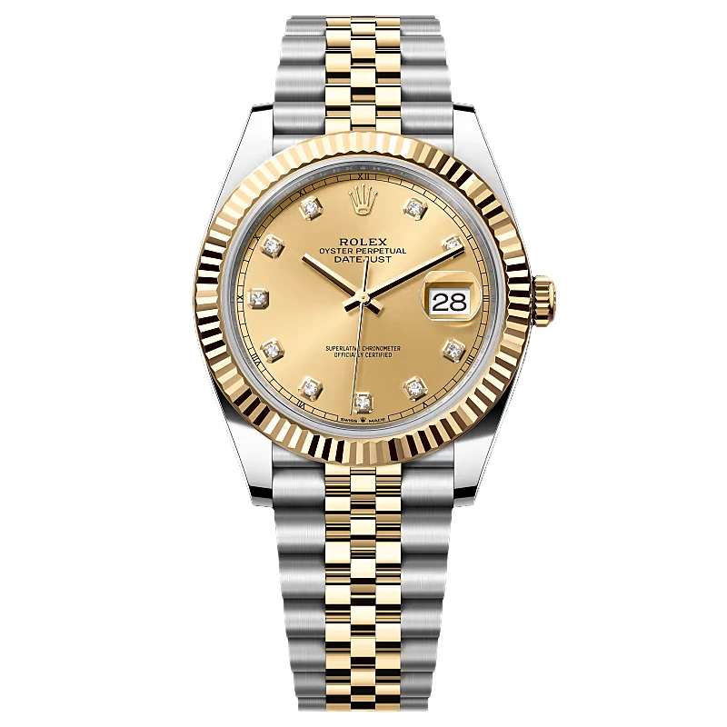 未使用 Rolex/劳力士 日志/m126333-0012/25全套/41mm/黄钻/男表