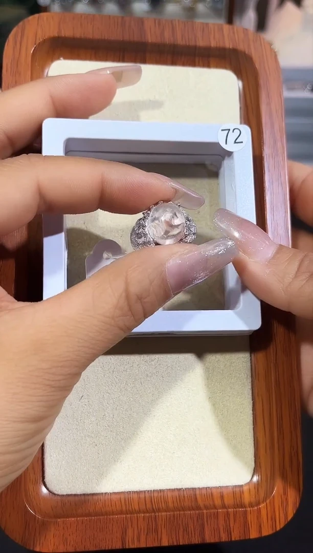【闪购商品】水晶戒指银S925镶嵌定制
