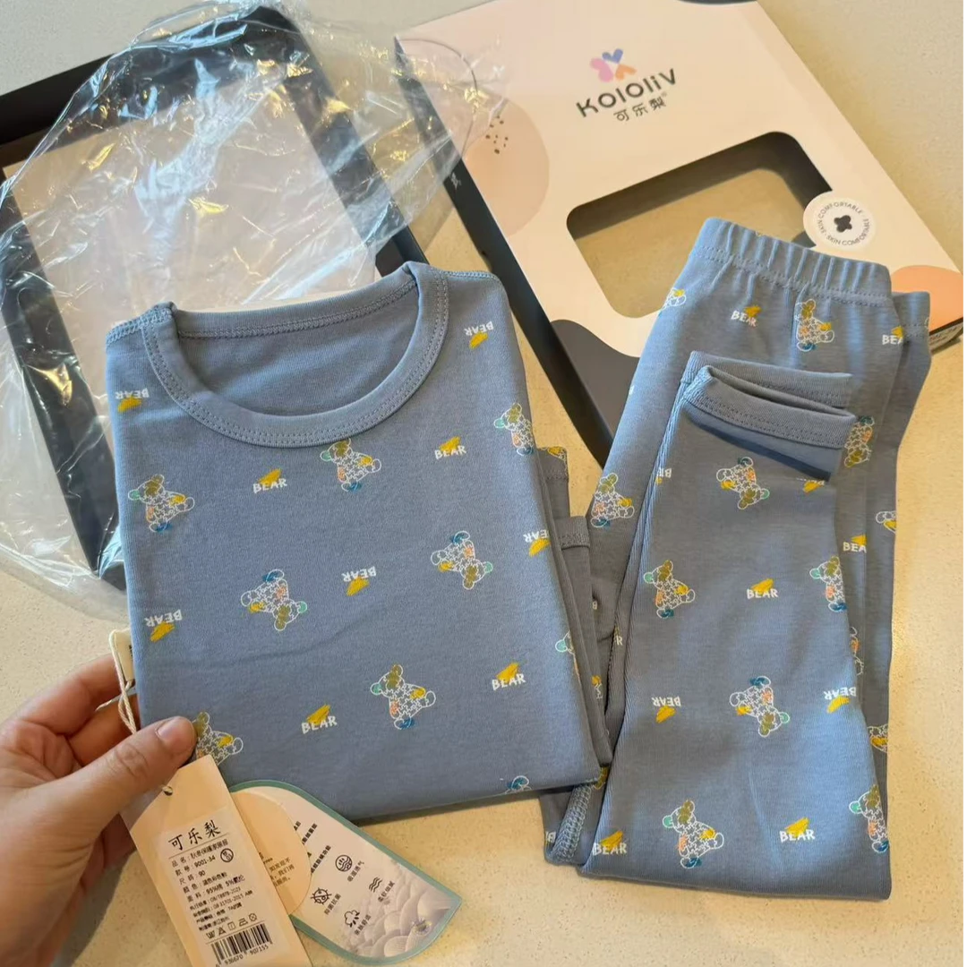 泡妈童装  2024秋季儿童男童女童冬季家居服9001-34