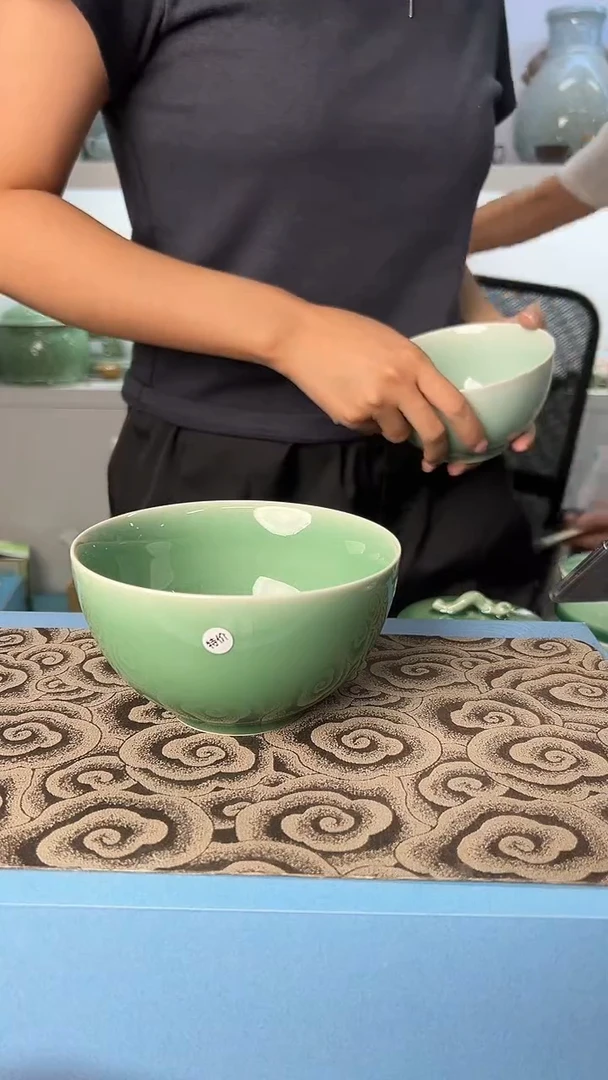 龙泉云间青瓷小米茶器