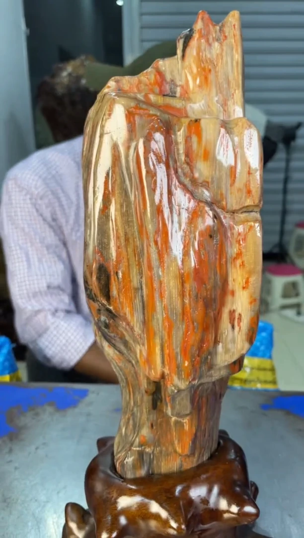 未镶嵌摆件硅化玉5