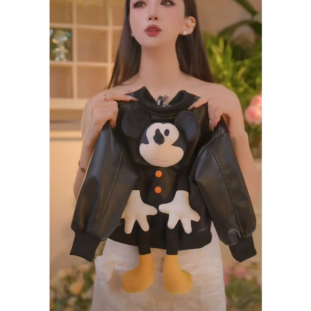 儿童皮衣外套2025春秋新品男女同款时尚皮衣外套