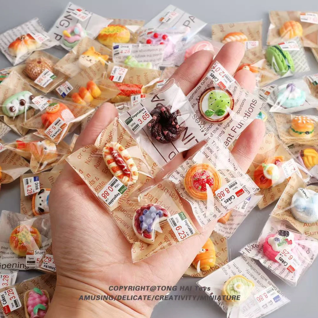 【迷你点心 对对碰 打工人】迷你食玩点心创意桌面微景观小摆件