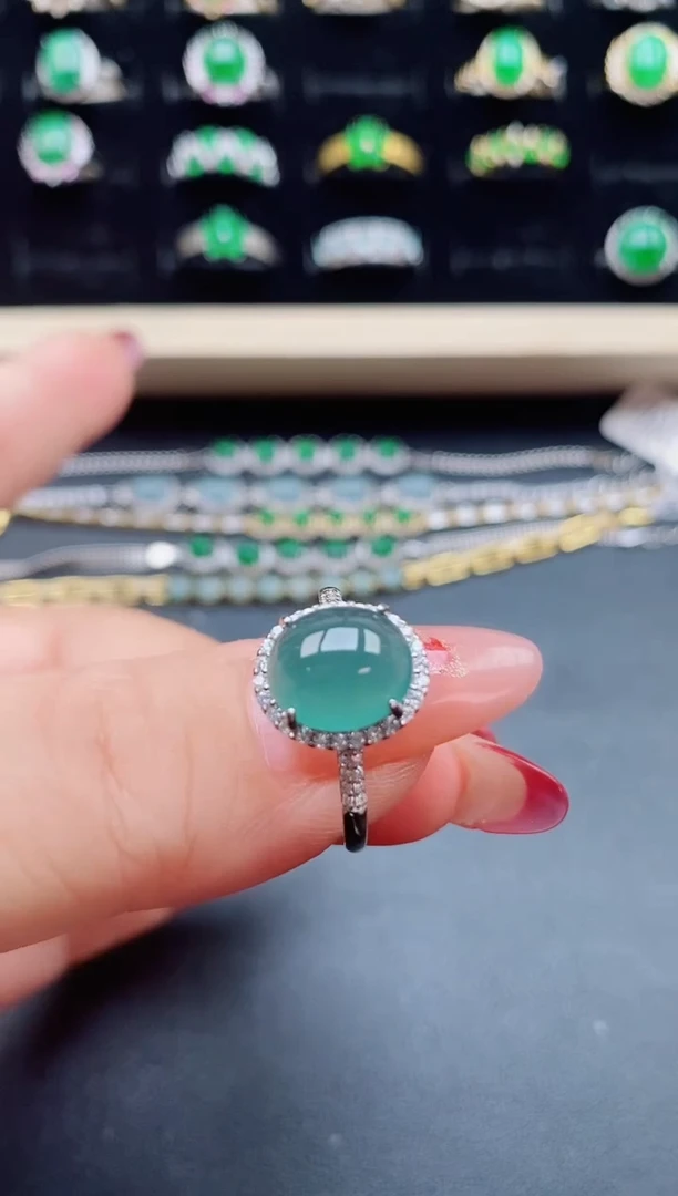 【闪购商品】翡翠戒指银S925镶嵌321321