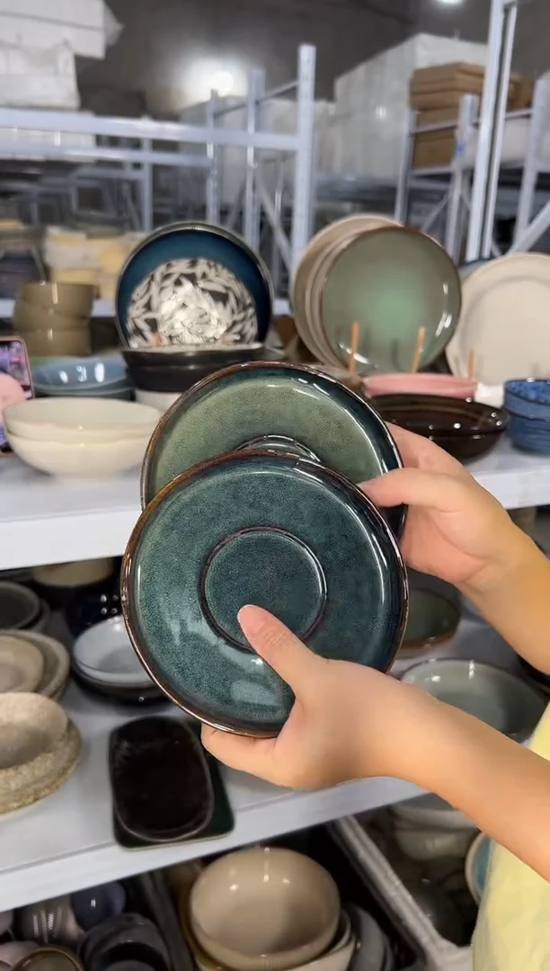 陶瓷外贸尾货瑕疵满20包邮X2碟子