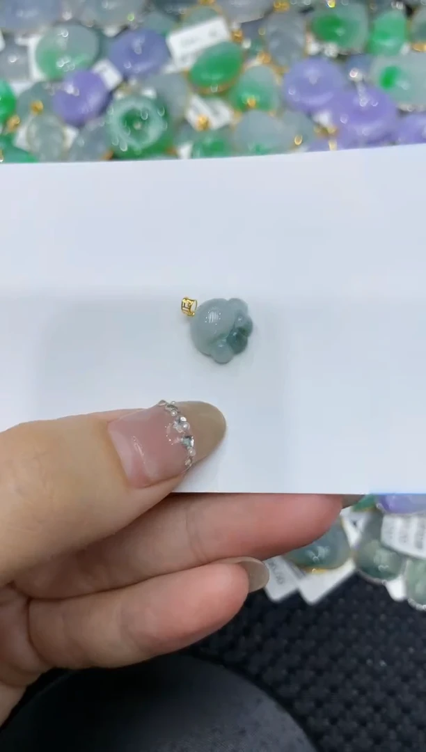 【闪购商品】翡翠颈饰18K金镶嵌222222222