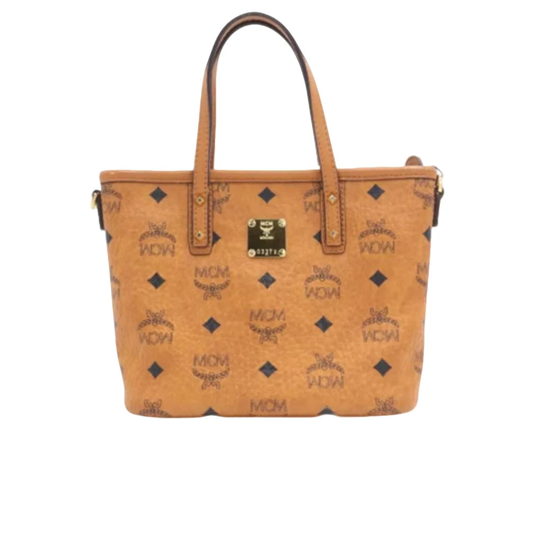 95新 MCM 菜篮子mini干邑色/LZ00351
