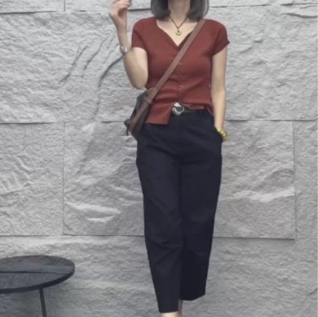 2025夏季新款网红同款韩版潮流薄款欧洲站打底衫裤子IG0S