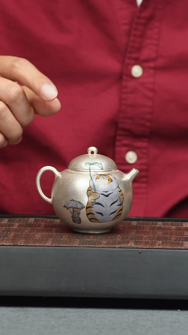 茶壶紫砂五堂 银彩-如实-胖虎