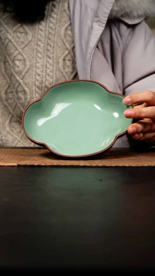 【闪购商品】紫砂茶壶壶承汤绿釉