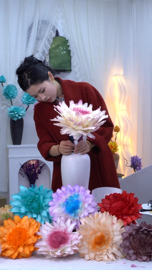 永生洋蓟桃夭单头【花心短】7394