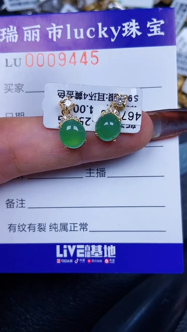 颈饰银S925镶嵌翡翠9445