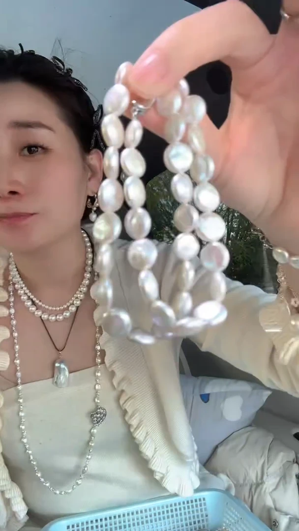 无链子925银纽扣925银项链