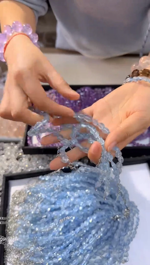 【闪购商品】海蓝宝石手串合金246/多样性发其一/卡