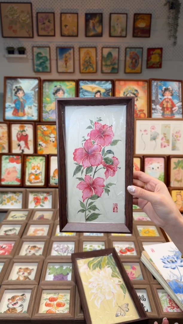 国画扶桑花 手绘国画27