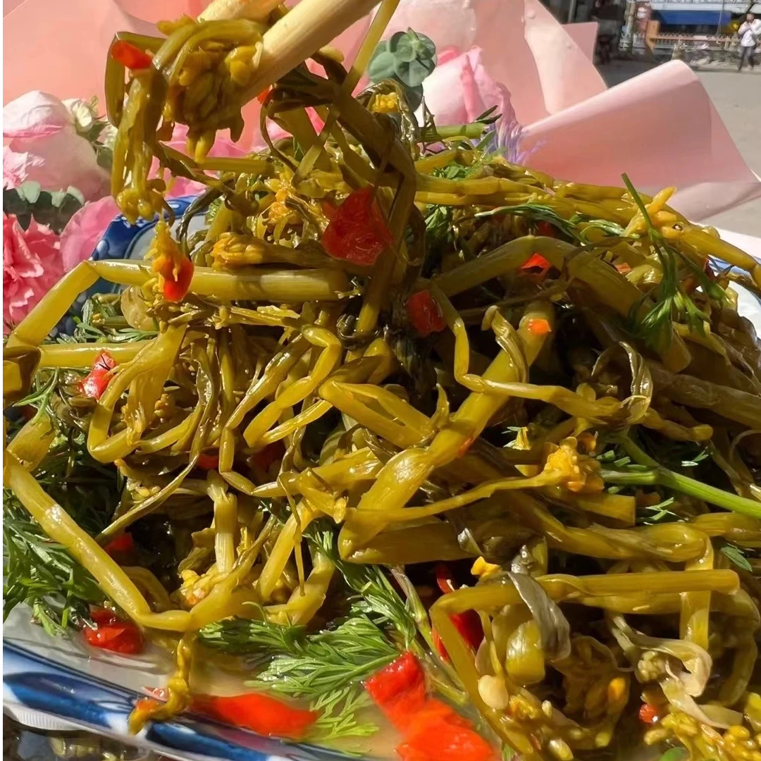 云南普洱长根腌菜花特产下饭菜傣味菜台腊腌菜即食泡菜