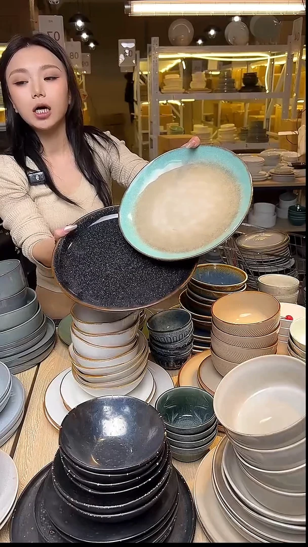 瓷63外贸尾货窑变釉下彩默外微瑕