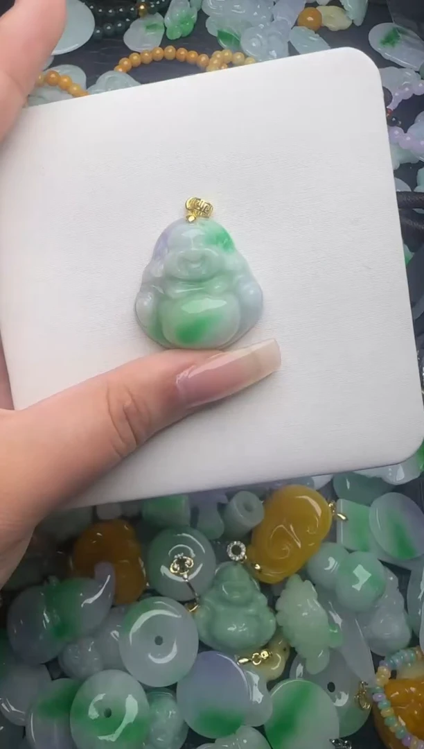 翡翠未镶嵌颈饰天然缅甸翡翠吊坠