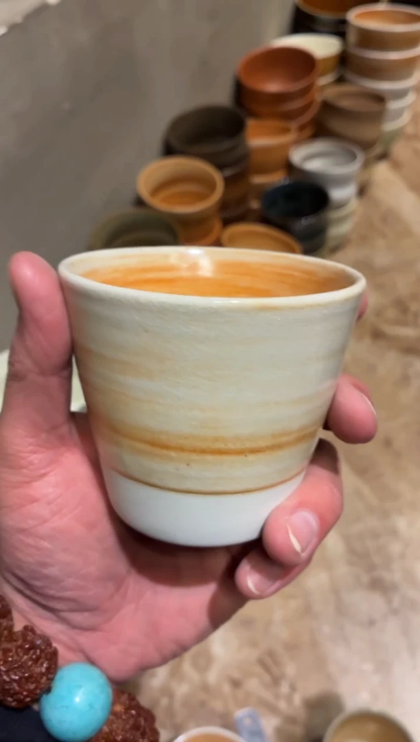 瓷片烦****?788 手刷志野水杯1个