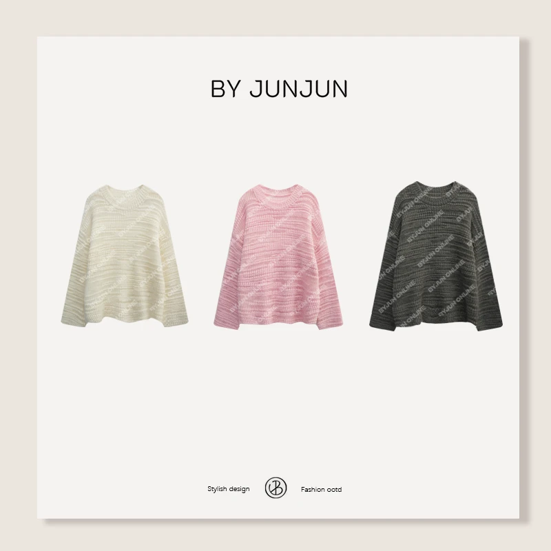 ByJunjun2025春夏新品【舒芙蕾】大肚纱特殊织法羊毛上衣