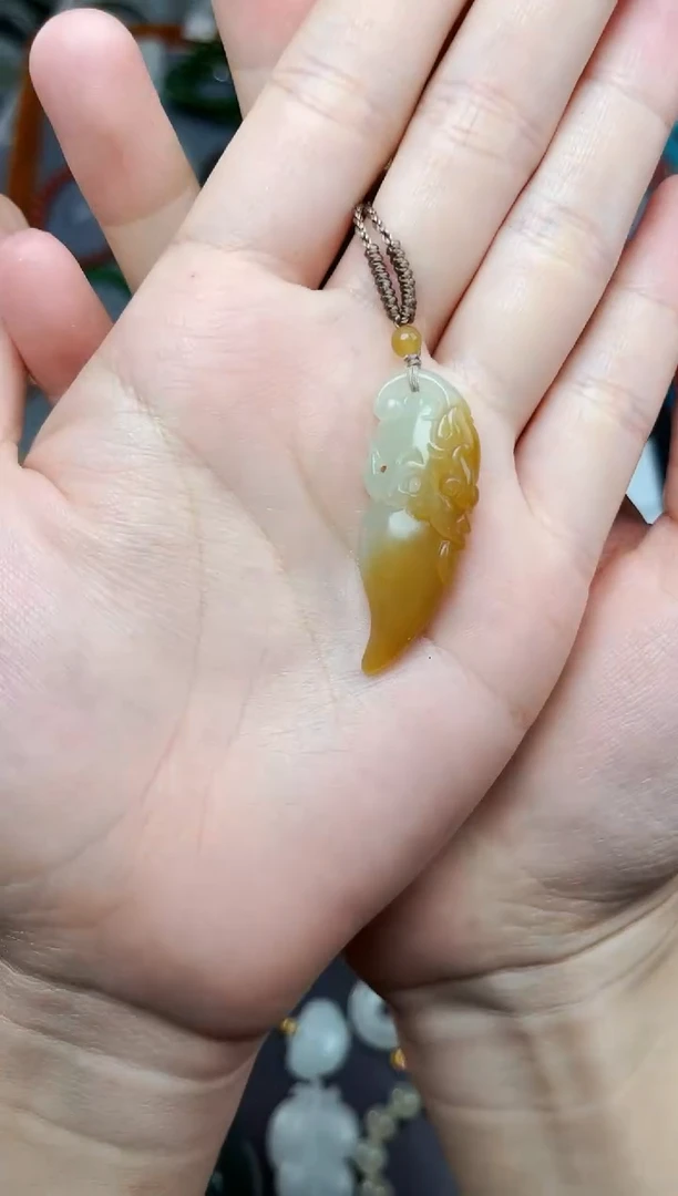 颈饰未镶嵌和田玉龙牙06