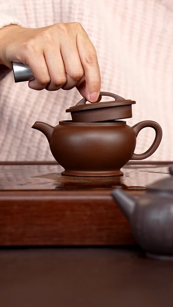 茶壶紫砂深井紫泥汉瓦-200