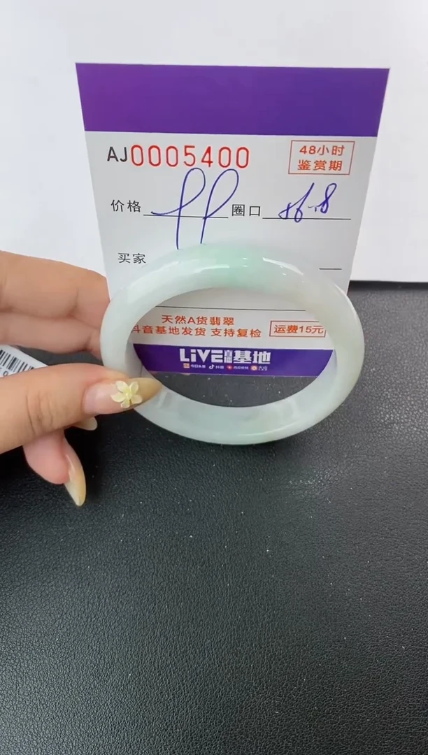 未镶嵌手镯翡翠天然A货翡翠【有纹有裂】