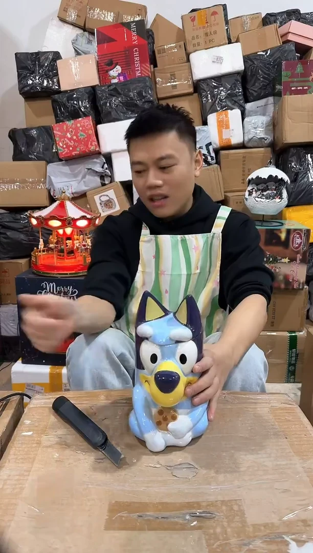 瓷片布鲁依收纳罐