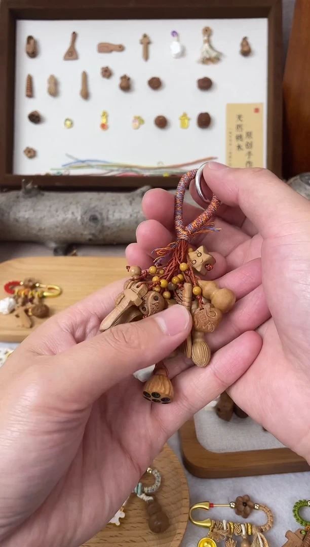 桃木挂件一物一拍20款短款