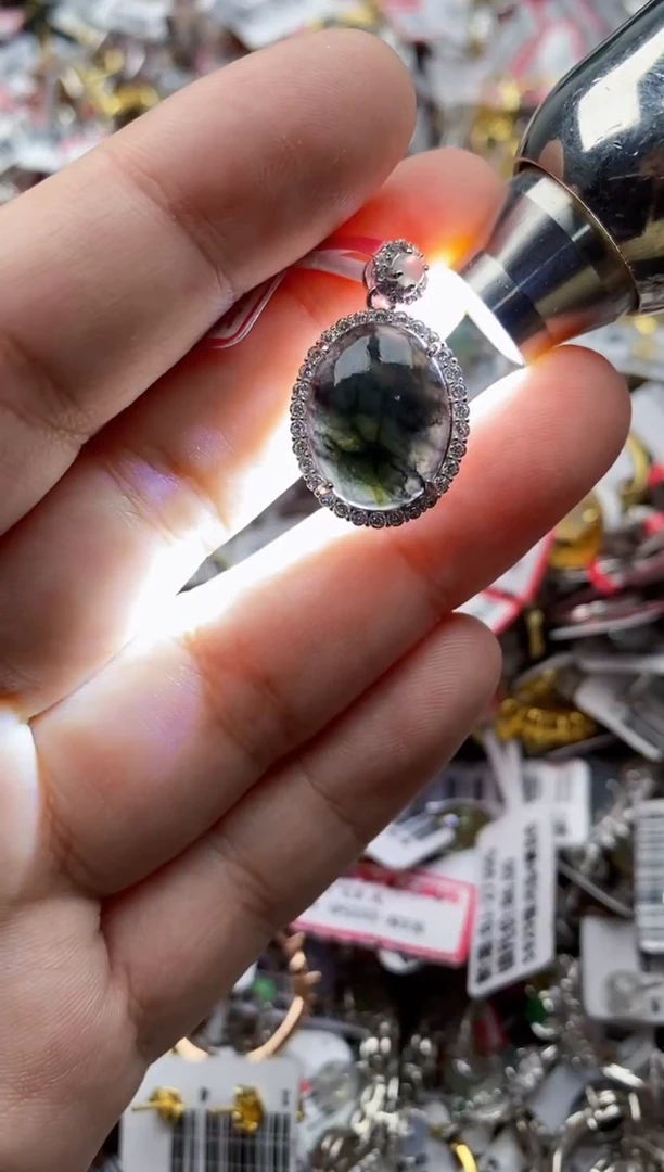 【闪购商品】翡翠戒指银S925镶嵌22222---1