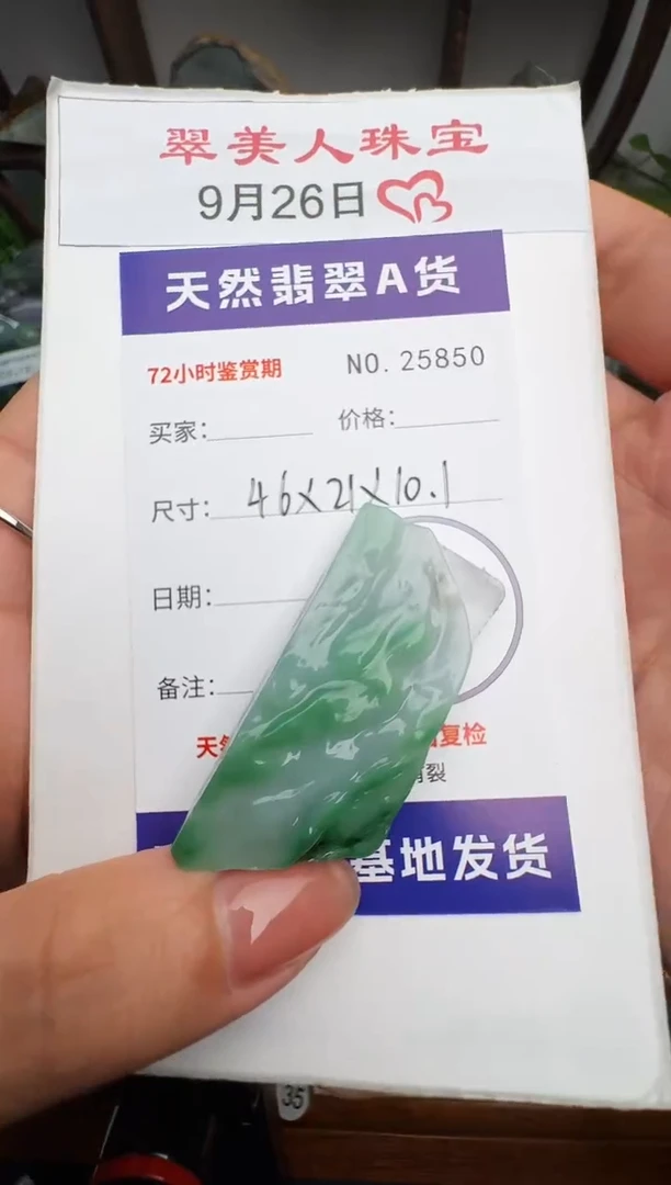 颈饰未镶嵌翡翠彼****岸原石25850