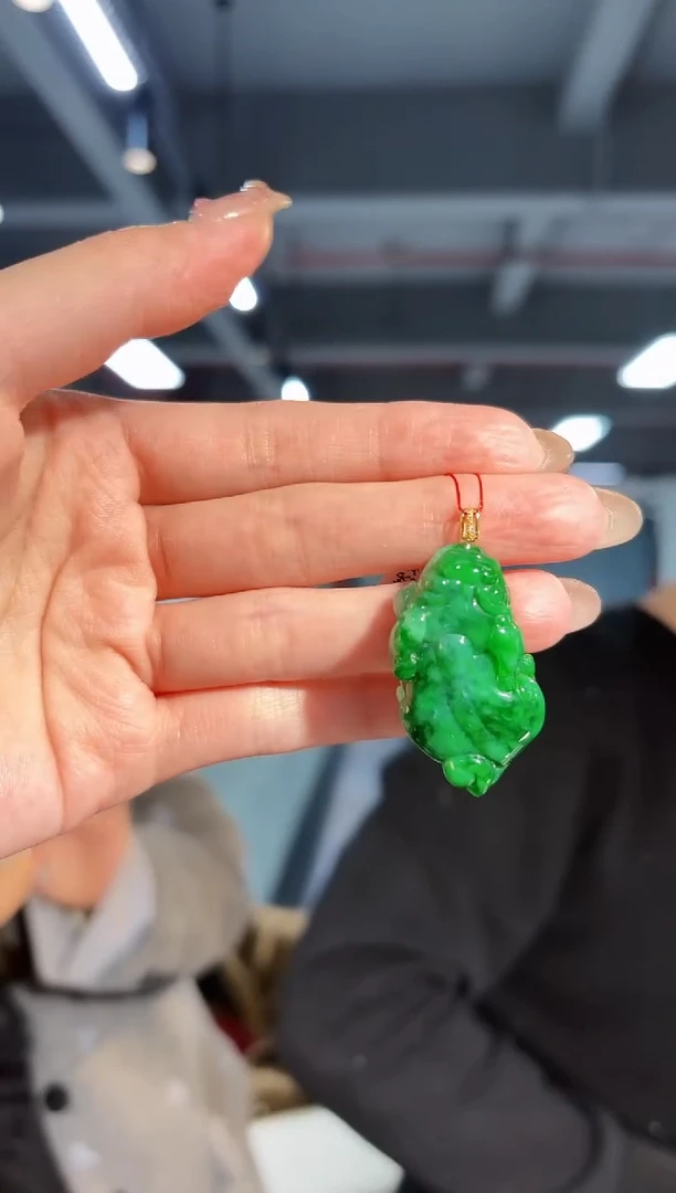 【闪购商品】翡翠颈饰18K金镶嵌缅料A货/支持复检/一件