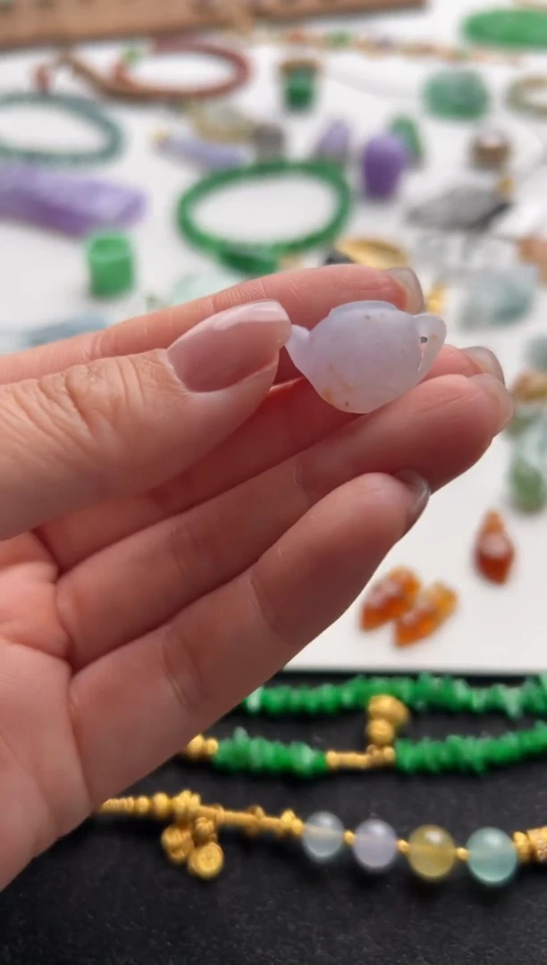 定制翡翠未镶嵌把把壶450+45