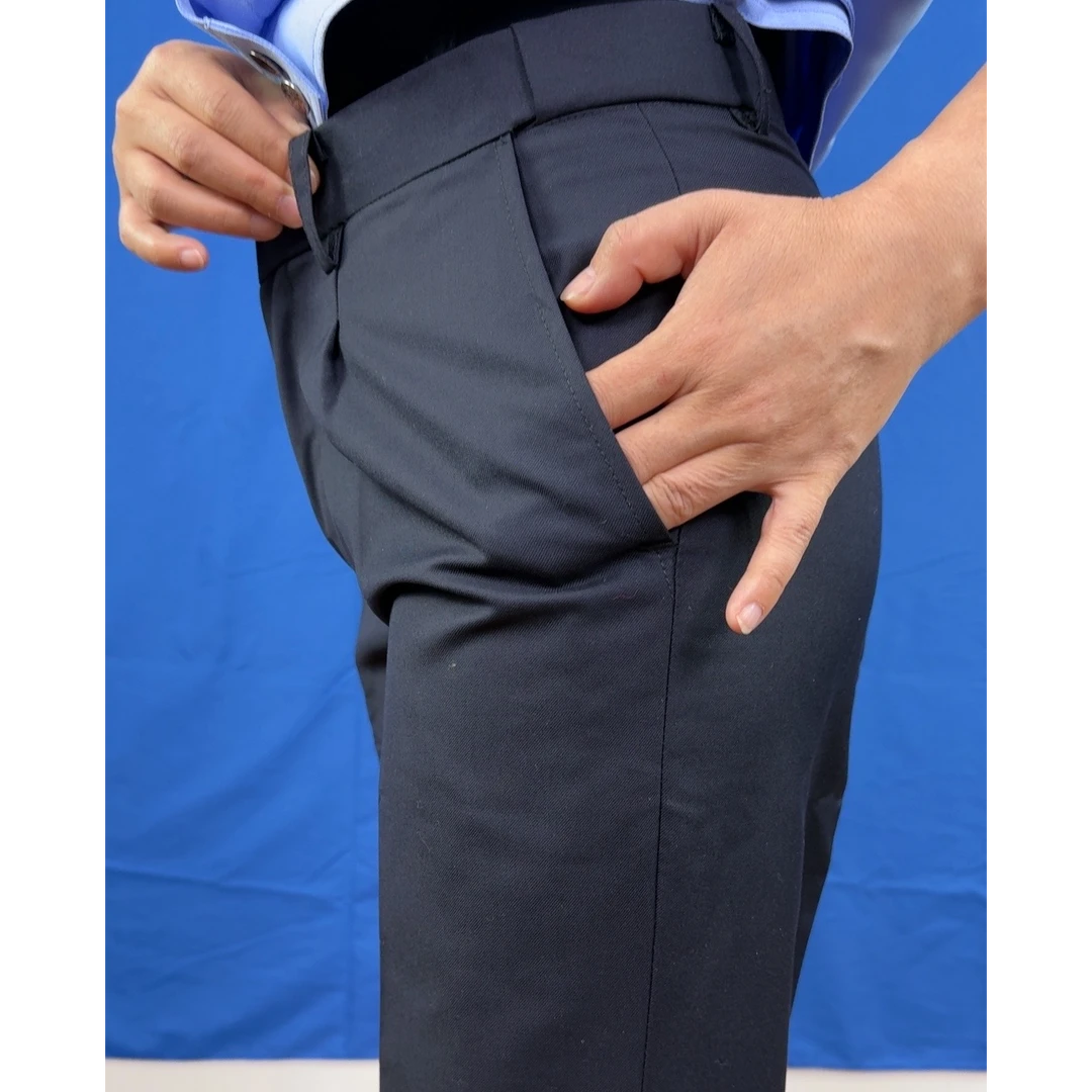 99藏青色冬季通勤裤工作，羊毛混纺西裤，男女，款