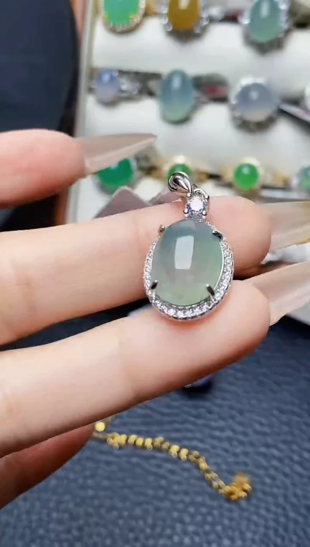 银S925镶嵌戒指翡翠3035