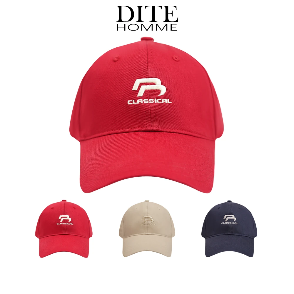 Dite迪特刺绣鸭舌帽休闲风棒球帽运动帽中性百搭宽檐帽子