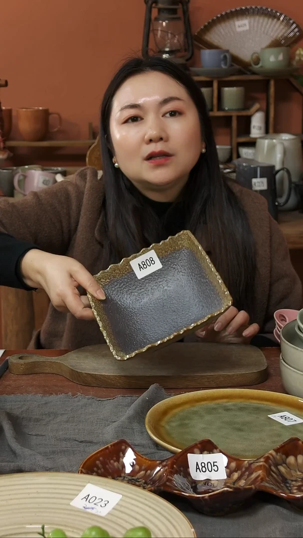 陶瓷A808 一只粗陶方碗微瑕