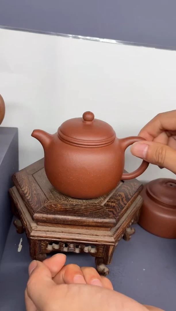 茶壶紫砂红降坡 匏尊