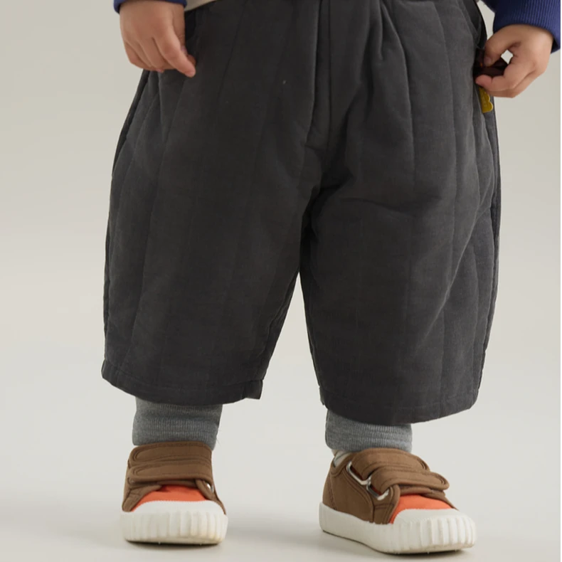 【新品】papa爬爬冬季宝宝保暖裤子男女宝松紧腰加厚舒适宽松长裤