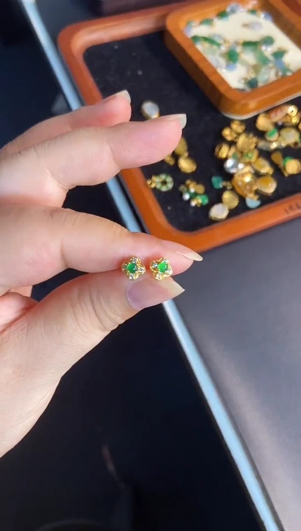 吊坠(不含链)银S925镶嵌翡翠1