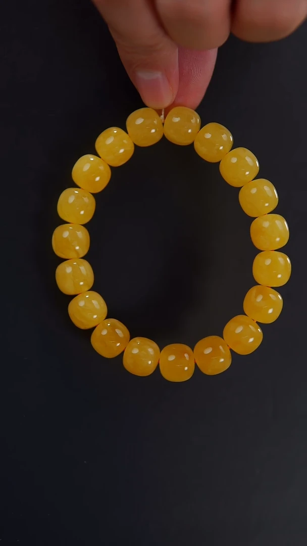 【闪购商品】蜜蜡裸石未镶嵌12焦皮同料老型手串20.05