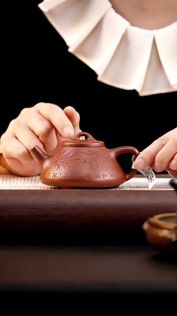 茶壶紫砂底槽清子冶石瓢180cc