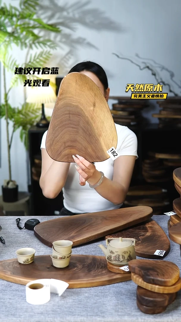 木北美黑胡桃原木.干裂疤结不属于商品质量问题完美主义者慎拍