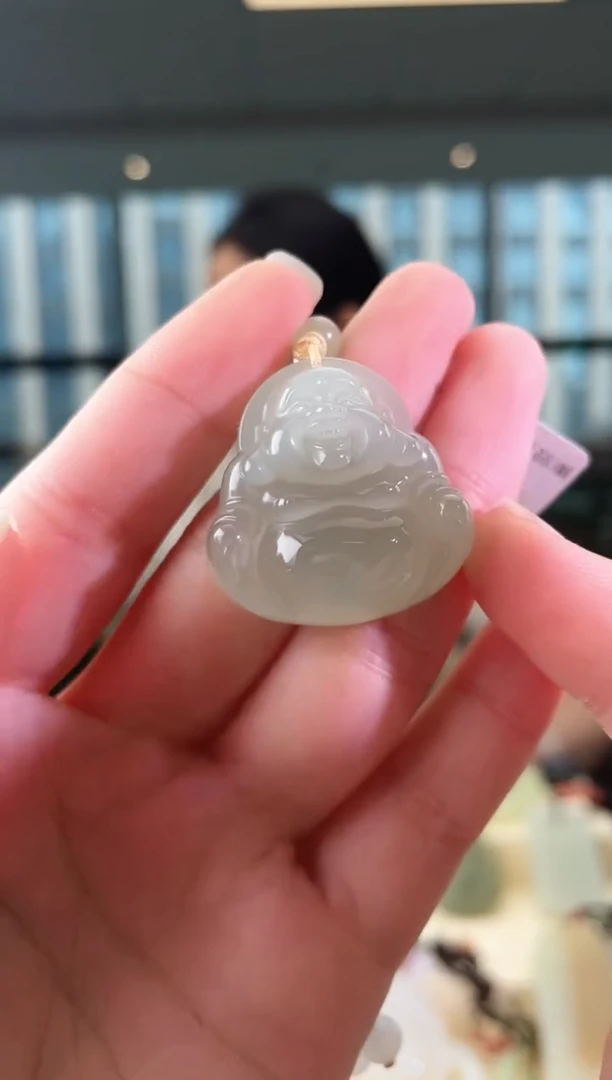 和田玉未镶嵌颈饰佛公 xp