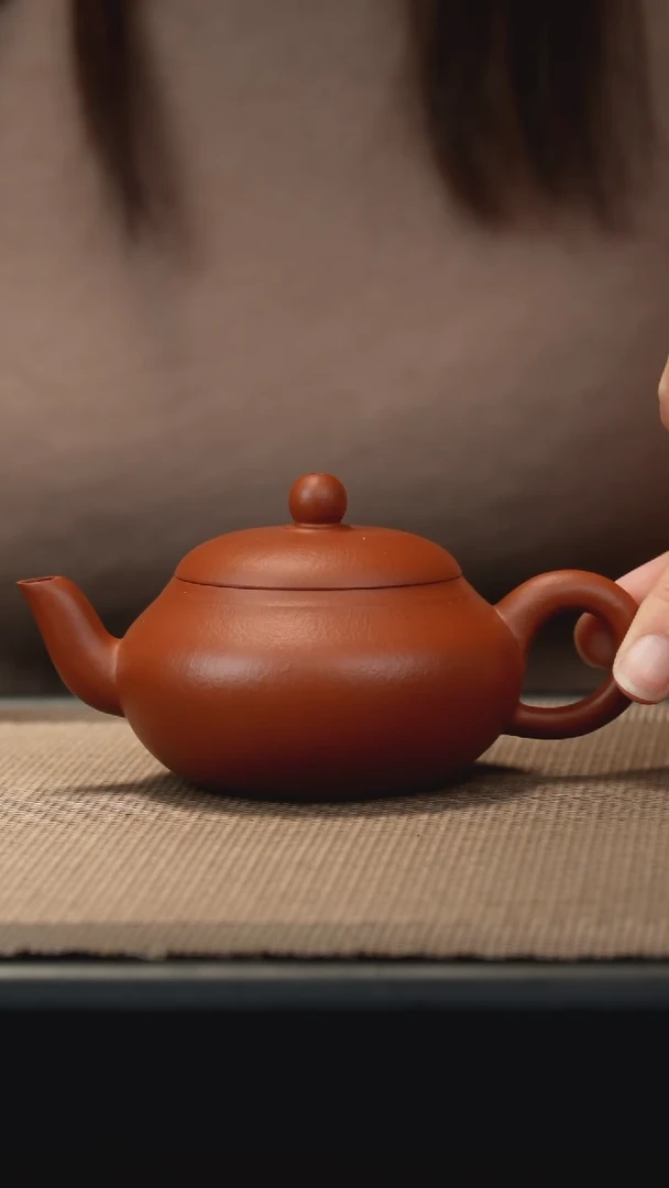 茶壶紫砂朱泥全手梨壶145cc