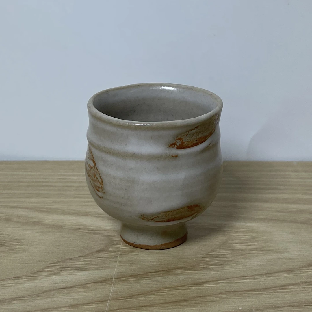 吾游茶器志野烧一口杯高档陶瓷茶杯