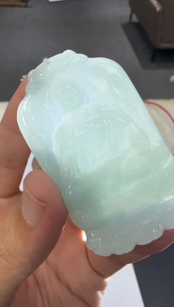 颈饰未镶嵌翡翠天然翡翠A货孤品一件