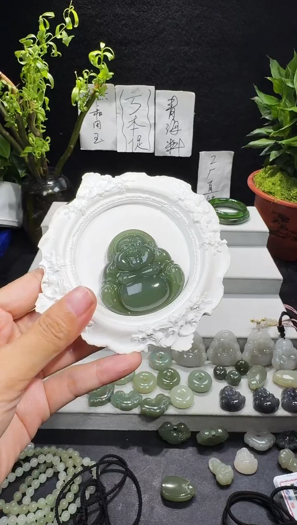 颈饰未镶嵌和田玉김*복45佛公